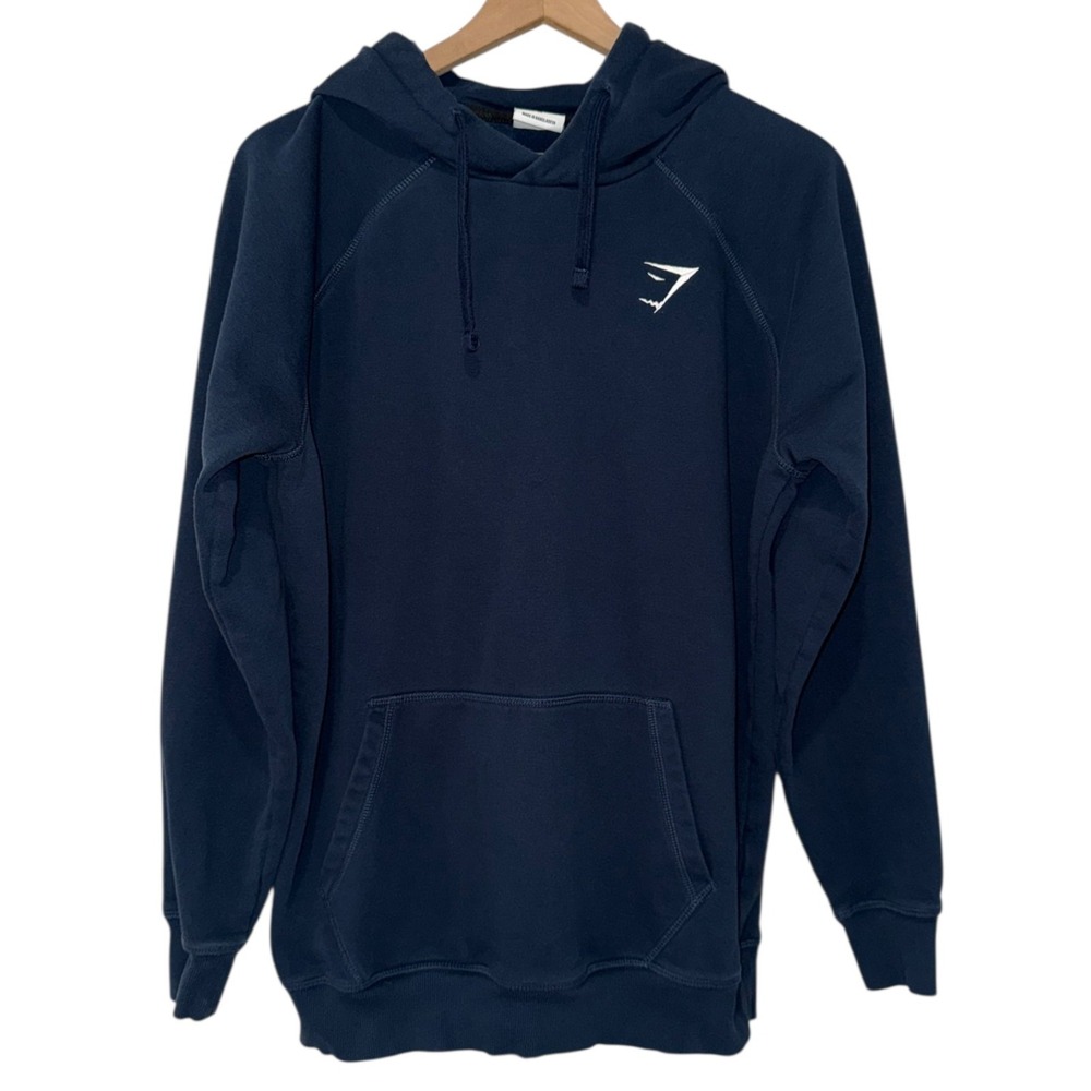 Gymshark Hoodie Sweatshirt Mens Sz M Blue Pullover Athletic Casual‎ Workout
